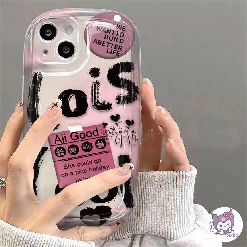 IPHONE Kompatibel Untuk Iphone14 13 12 11 Pro Max SE 2020 X XR Xs Max7 8 6 6s Plus Catatan Sederhana Menarik Bantal Udara Ponsel Case Lembut Shockproof Silicon Cover Pelindung