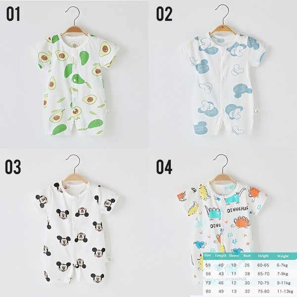 Sleepsuit Bayi Lengan Pendek Romper Baby 100% Cotton Import M255