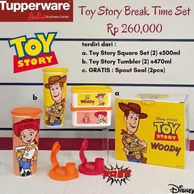 toy story break time set ecer lunch box tupperware promo