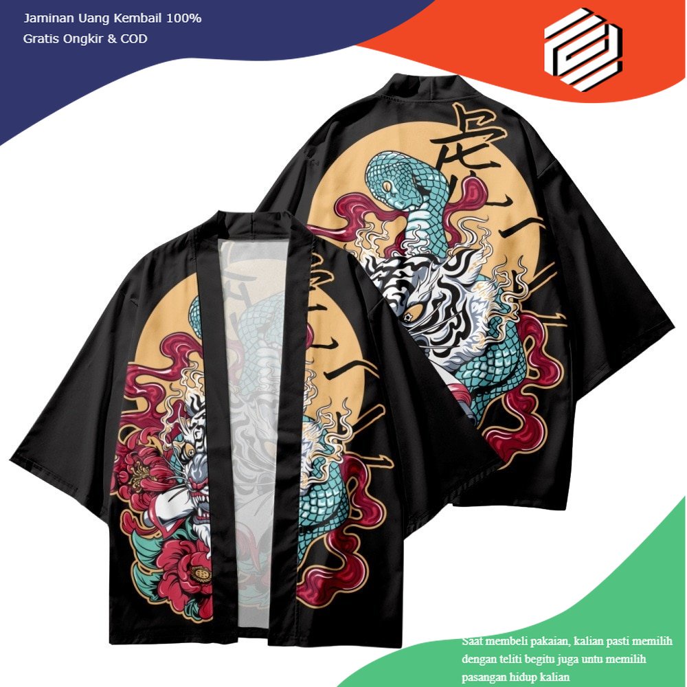 Kimono Jepang Anime – Haori Streetwear Pria Wanita