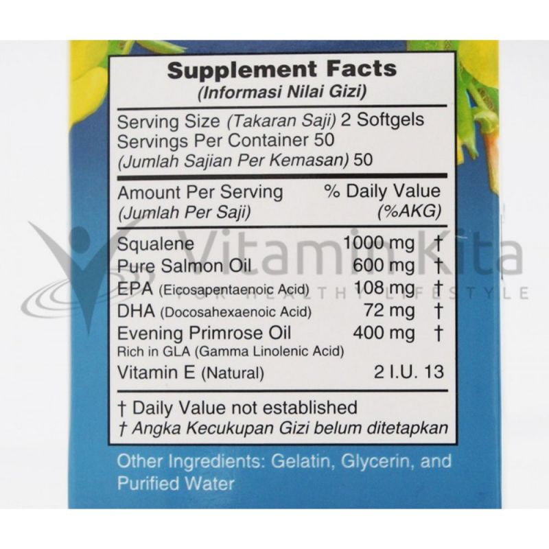 NATURE'S HEALTH 3 IN 1 SQUALENE + OMEGA 3 + EPO 100's