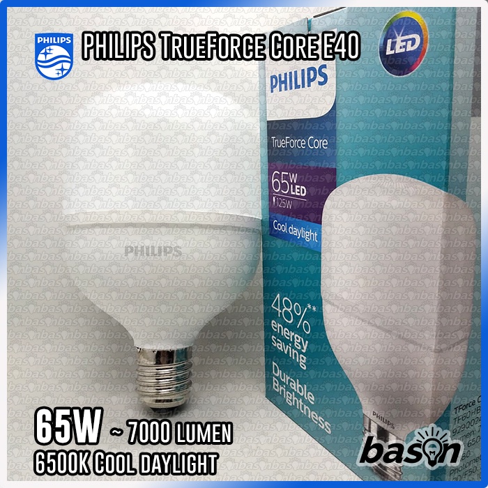 PHILIPS TrueForce Core HB LED Bulb 65W E40 7000lm 6500K - Lampu Balon