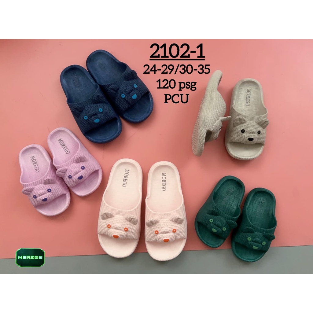 Sandal Selop Anak Motif Bear 3D Import Pcu Anti Slip