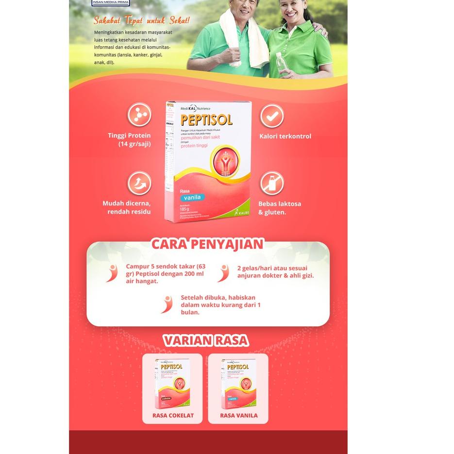 

Baru⁂ PEPTISOL - Vanilla Dan Coklat - Susu Diet Khusus Nutrisi Untuk Pemulihan Pasca Sakit 48 ➚