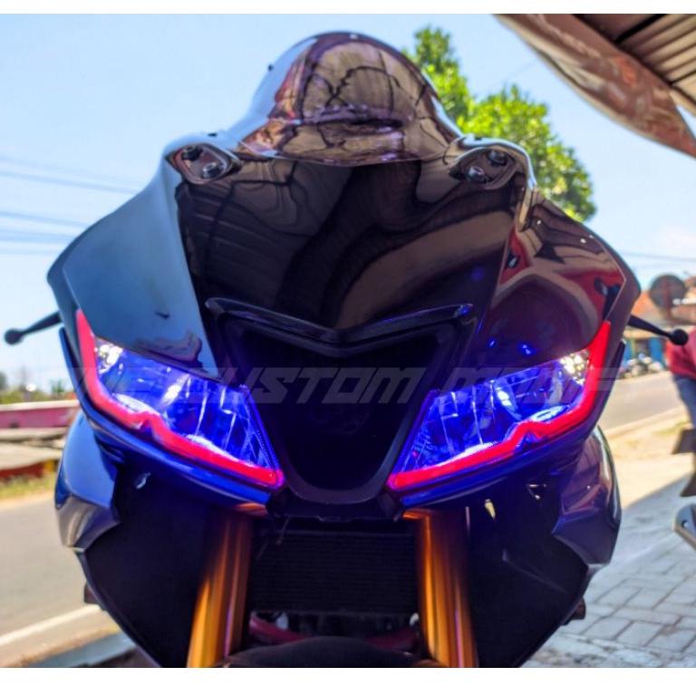 (T-K5K)(✔) LAMPU ALIS DRL NEW R15 V3 BONUS DEVIL EYES LAMPU ALIS YAMAHA ALL NEW R15 LAMPU SENJA LAMP