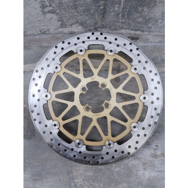 piringan cakram floating PSM uk 32 datar lubang 4 suzuki kondisi bekas pakai utuh