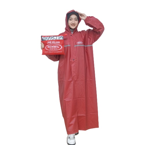 Jas Hujan Cewek Jumbo Model Gamis Syar'i By Senwil Mantel Ujan Bigsize Tebal Lentur Wanita Muslimah Shar'i Waterproof Hijab Perempuan Syari Terusan Rok Hijas Best Quality Raincoat