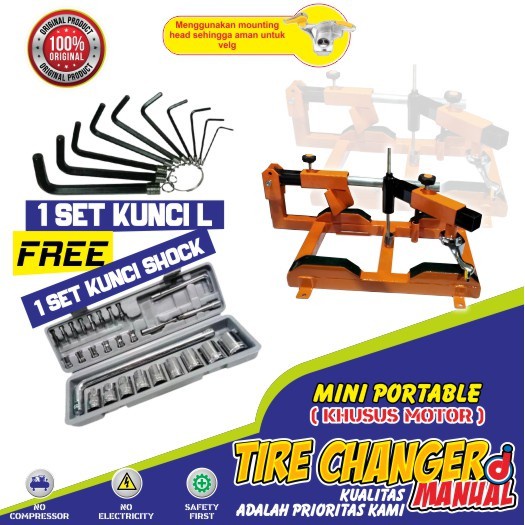 TERMURAH alat buka velg / ban tire changer manual tanpa listrik / Alat buka ban tubles / buka ban / 