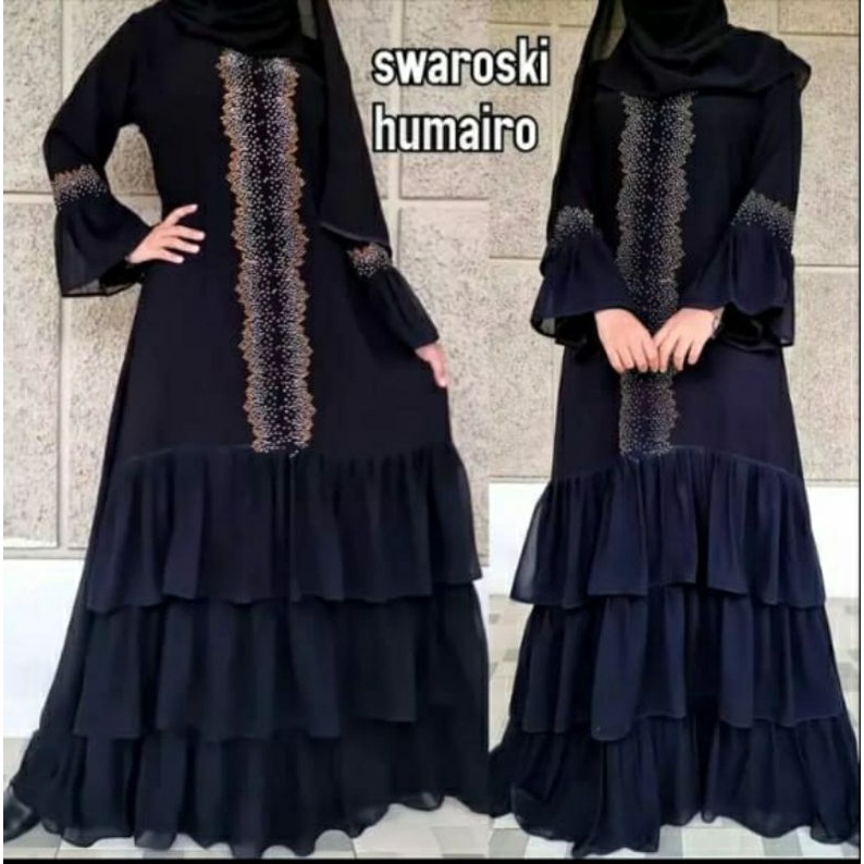 Abaya Swarosky Humairo Turkey Gamis Maxi Dress Arab Wanita