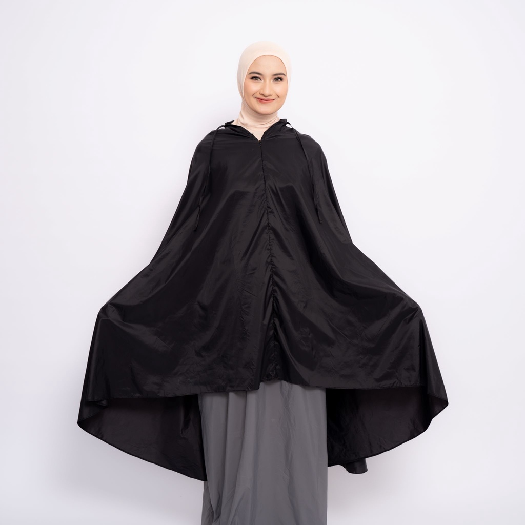 ALIF MUKENA MINI TWO TONE PARASUT PREMIUM KOREA TRAVEL - GRAPHITE ( MKN-321 )