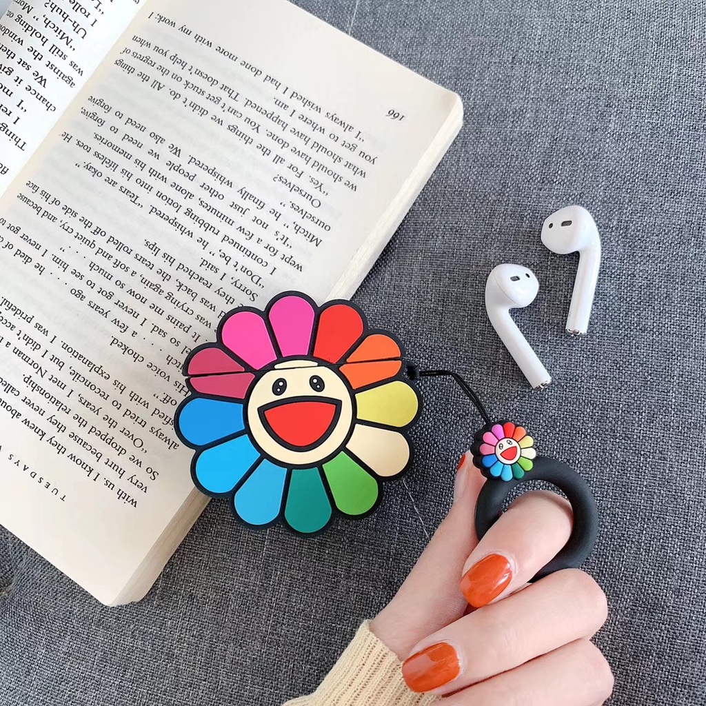 INPODS 3d Colorful Smile Bunga Daisy Bluetooth Earphone Silikon Case TWS Cover Untuk Airpods1 2 3 Pro I12 i13 Inpods12 13 Pro Airpods3