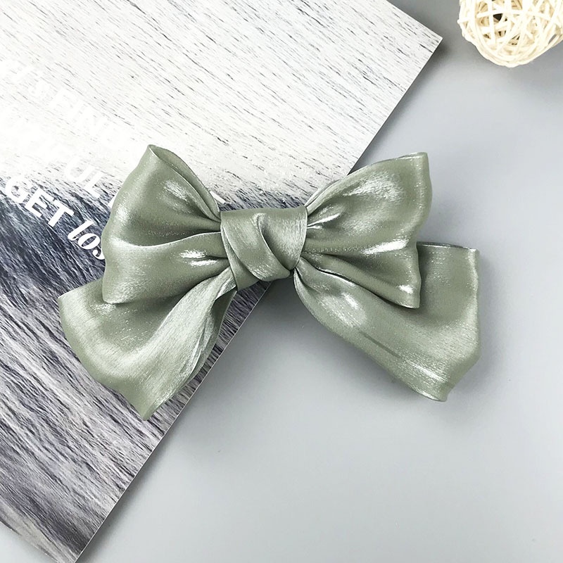 Jepitan Rambut Pita Besar Bowtie Motif Glow Style Korean Satin Premium Aksesoris Jepit Hair Clip Fashion Hairpin