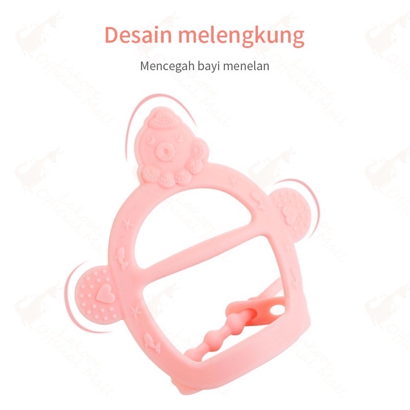 Teether bayi gelang bpa free Mainan gigitan bayi silikon