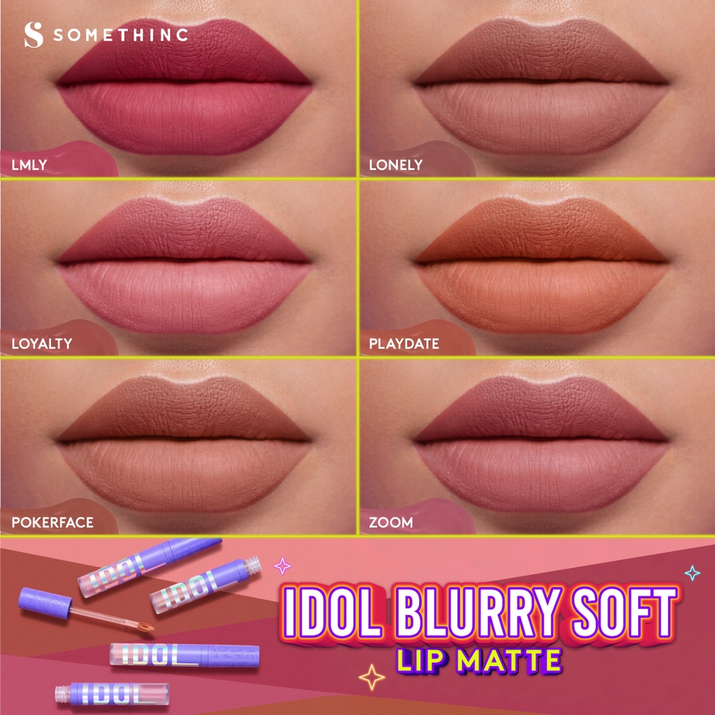 SOMETHINC Idol Blurry Soft Lip Matte - Lip Cream Matte Warna yang Tahan Lama - Zoom