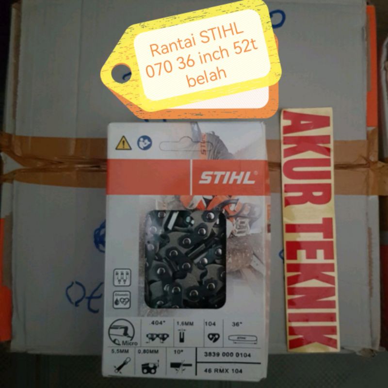 rantai belah chainsaw senso besar STIHL 070 Bar 36 inch 52t STIHL ASLI