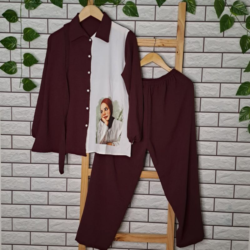 One set crinkle airflow sablon