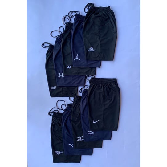 Celana Pendek Polos Pria/Short Pants Men Sport/Celana Olahraga Santai Polos Hitam Olahraga