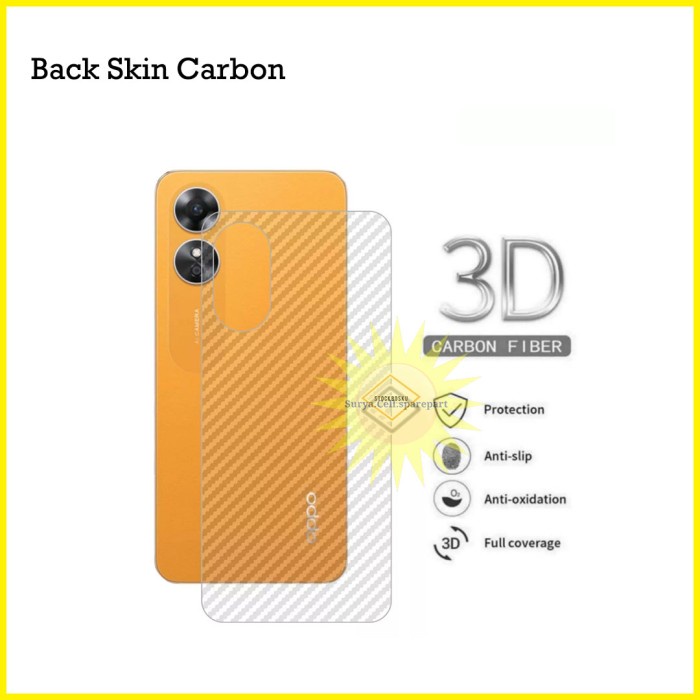 Back Skin Carbon Oppo A17 A17k - Skin Carbon Oppo A17 A17k