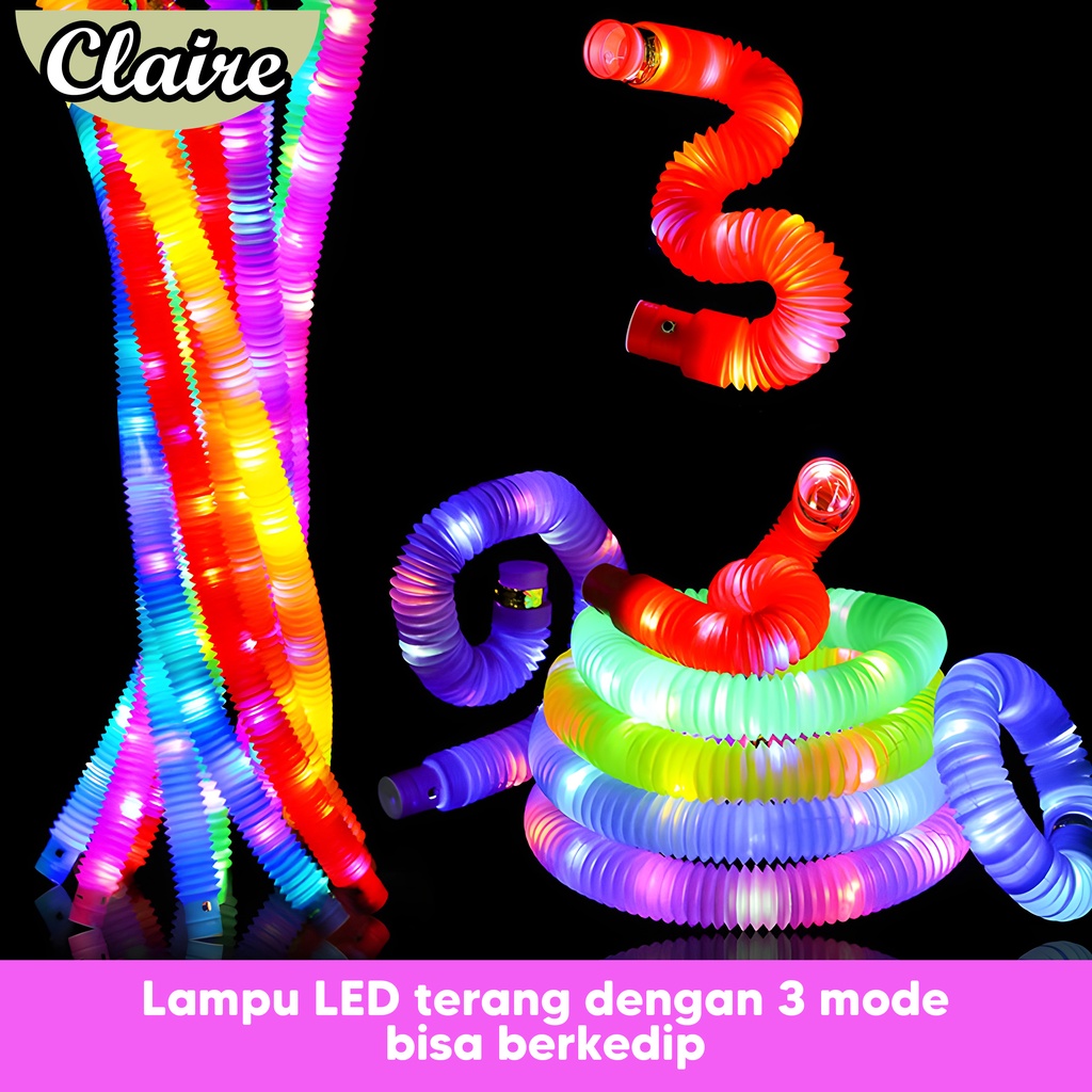 Pop Tubes Light Up LED Mainan Anak / Selang Lampu Mainan Anak