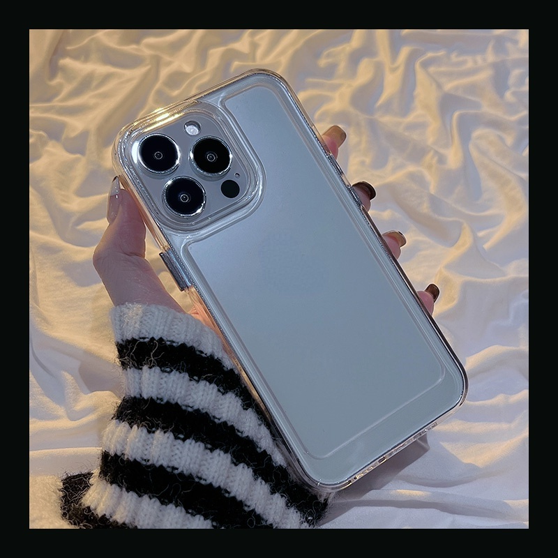 IPHONE Shockproof Soft Phone Case Kompatibel Untuk Iphone14 13 12 11 Pro XS Max Casing XR X8 7 6S Plus SE Silikon TPU Transparan Cover