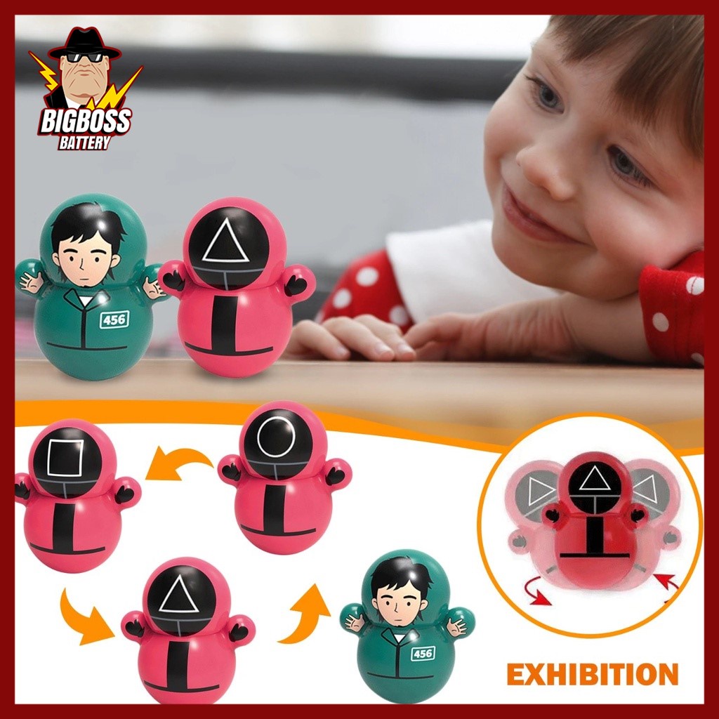 Mainan Squid Game Tumbler 3Pcs Boneka Goyang Squid game Tumbler Squid Game