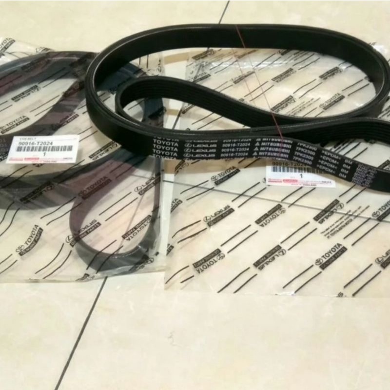 FAN BELT TALI KIPAS 7PK 2300 INNOVA FORTUNER HILUX BENSIN INNOVA REBORN BENSIN 90916-T2024