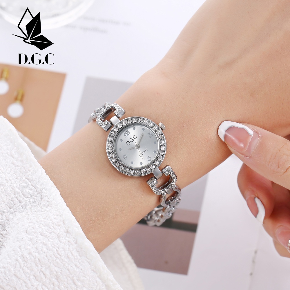 ✨DGC✨ Jam tangan rantai analog wanita baru dengan rantai fashion wanita dengan berlian W250