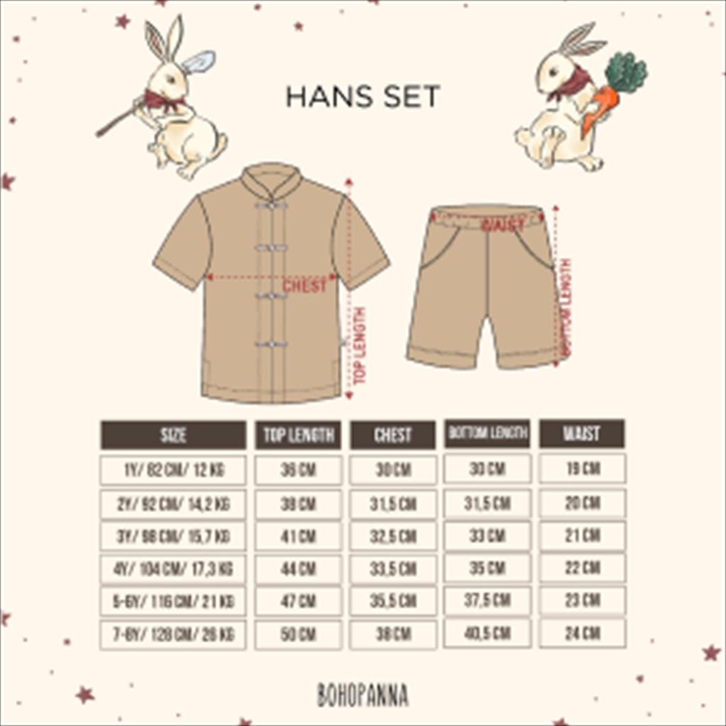 [TOMS] BOHOPANNA (1stel) HANS SET 1-8 Tahun Setelan Cheongsam Anak Laki Laki CNY Baju Imlek 2023