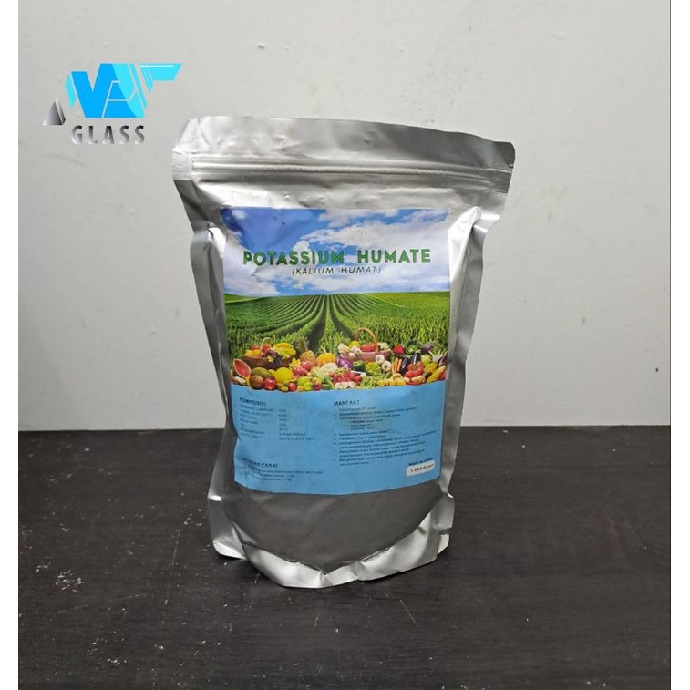 pupuk potassium humate 1kg murni / kalium humate pupuk