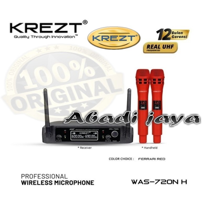 mic wireless krezt kru 720n / kru720n / kru 720 n 3 warna original