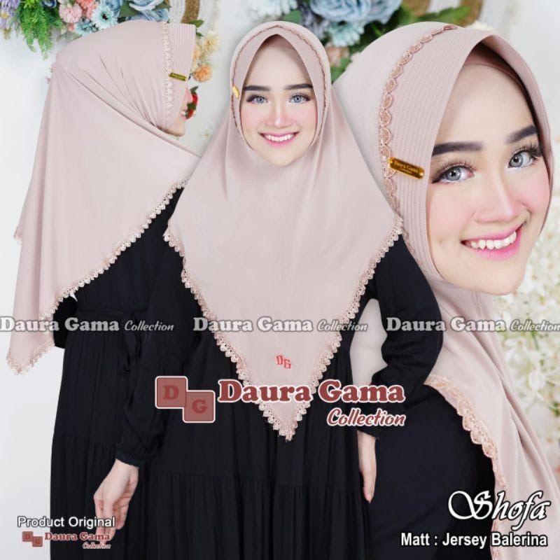 《ORI DAURA GAMA》 BERGO PLISKET/ JILBAB DAURA GAMA/ BERGO RENDA DAURA GAMA/ JILBAB/ HIJAB/ HIJAB JERS
