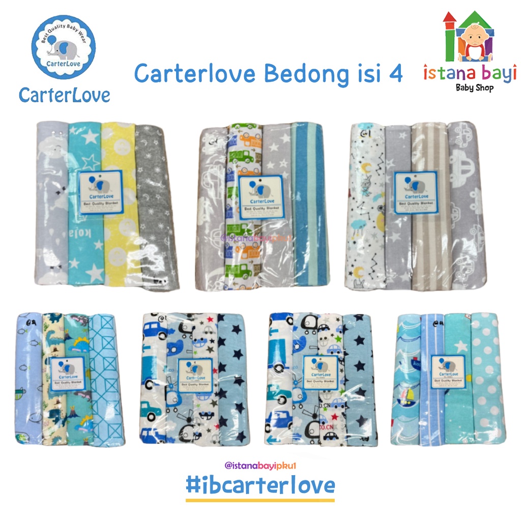 Carterlove Bedong Jumbo 4 in 1  - Bedong Flannel Jumbo