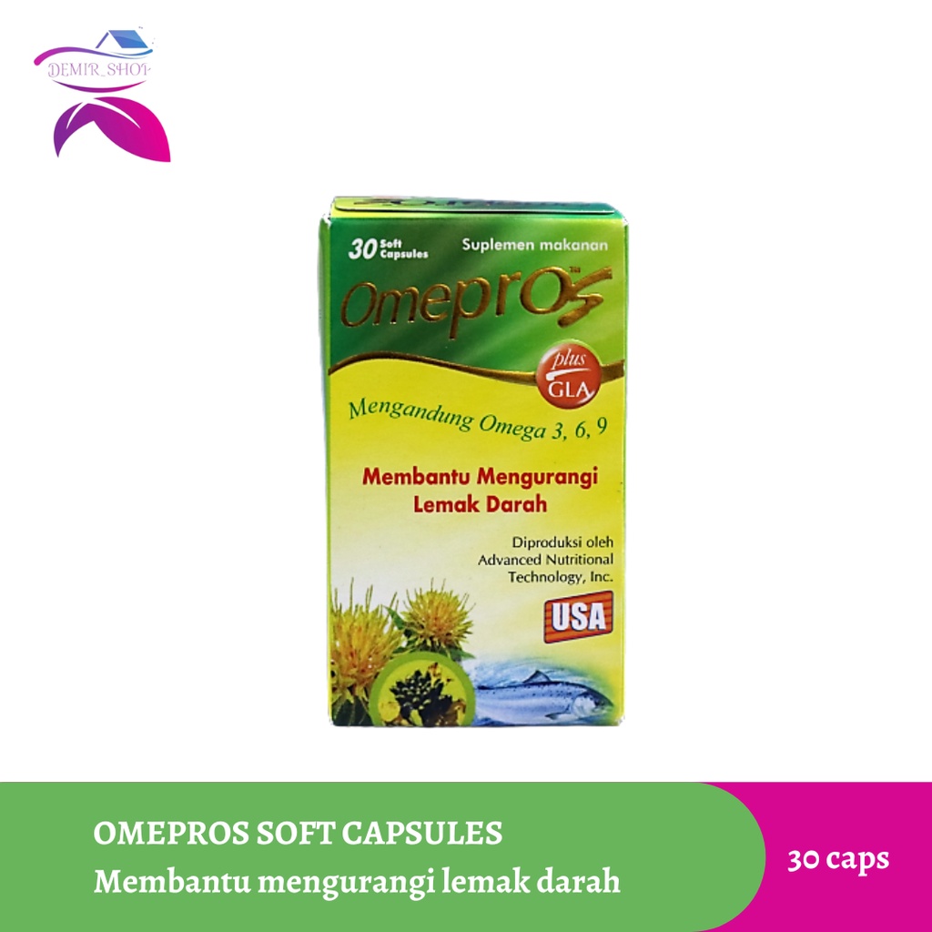 Omepros 30 Softcapsul / Omega 3 / Kolesterol / Kurangi Lemak Darah