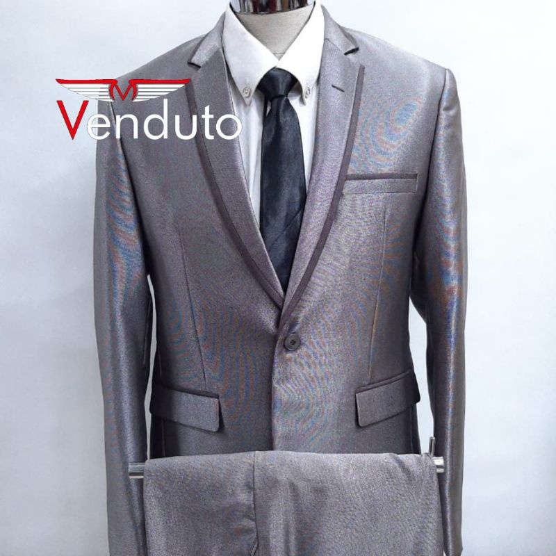 Jas celana Silver / Jas modern pria / Jas pengantin pria silver /jas wedding / jas pria silver