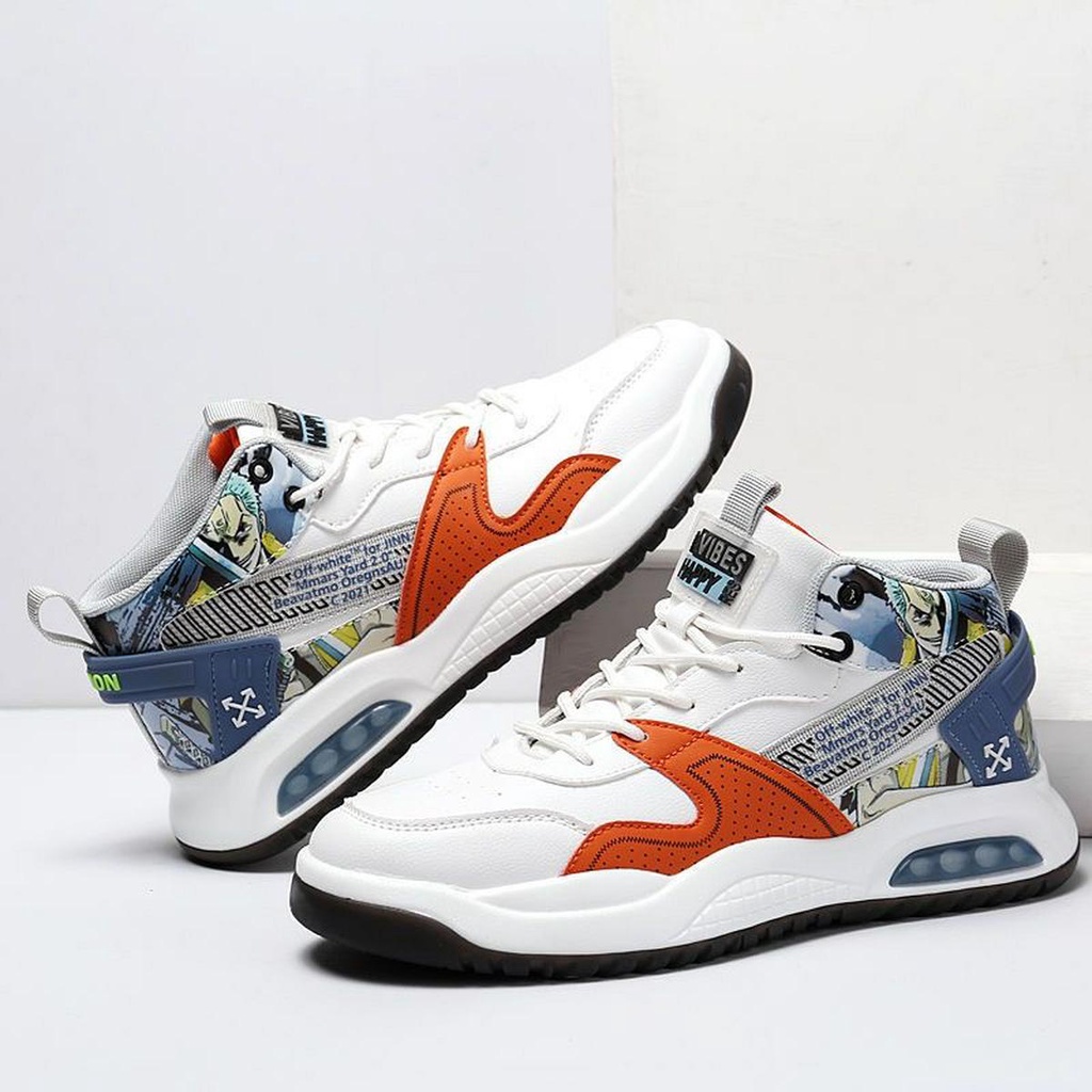 Sepatu Pria Olahraga Casual Import Bertali Trendy Sneakers Cowok Kekinian Kualitas Ori