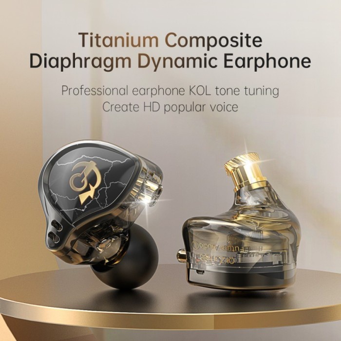 QKZ x HBB Titanium-Coated Diaphragm Driver HiFi In Ear Earphone alt KZ edx ultra cca cra sgor venus