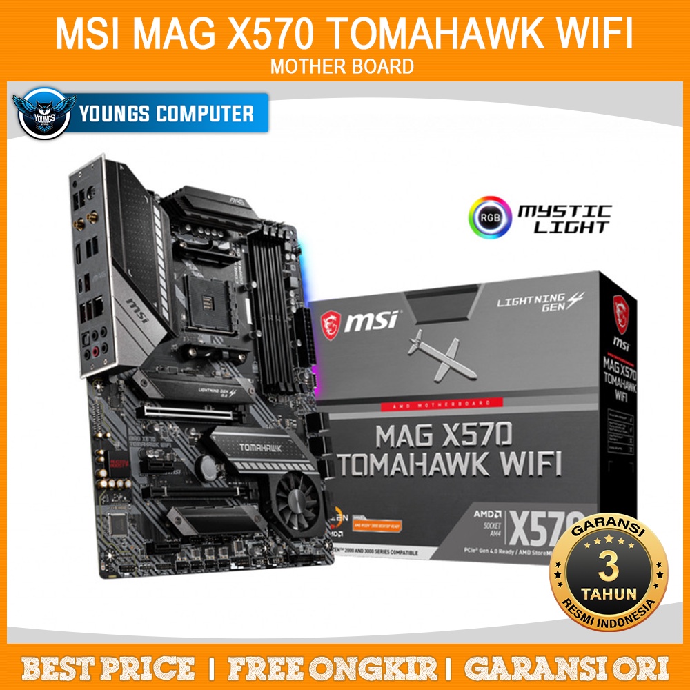 MSI MAG X570 TOMAHAWK WIFI AM4 ATX MOTHERBOARD AMD