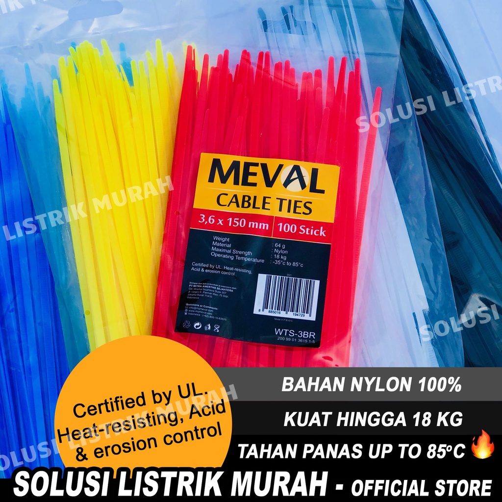 MEVAL Kabel ties Cable tie 3.6x150MM /15CM 3.6