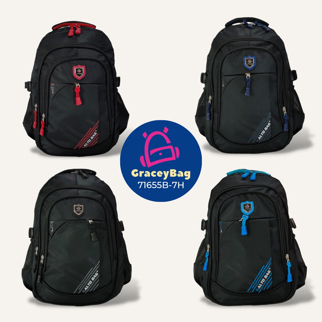 Gracey Bag 71655B/71555B Tas Ransel Sekolah Anak Laki-laki Alto Size Kecil 16&quot;