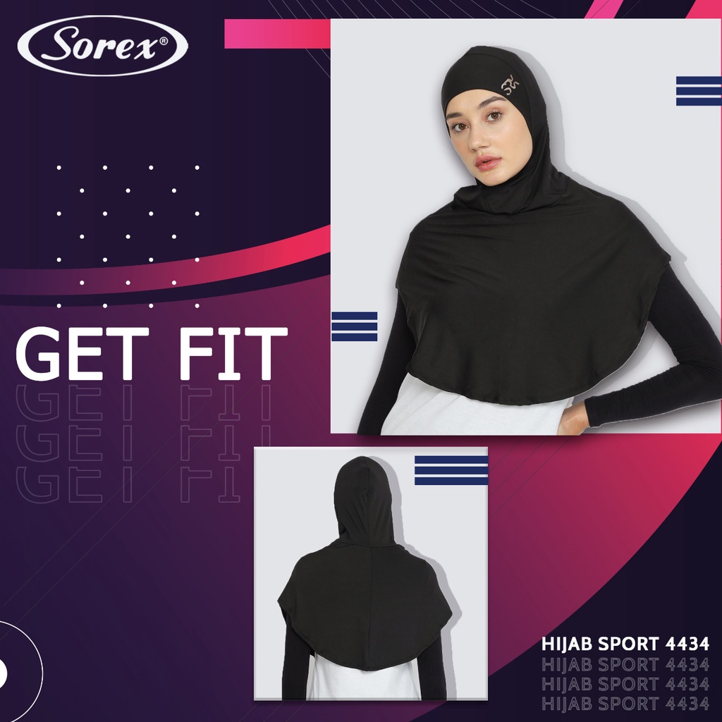 SOREX Hijab Kerudung Sport Sorex / Sorex Kerudung Olahraga / Hijab Olahraga 4433 dan 4434