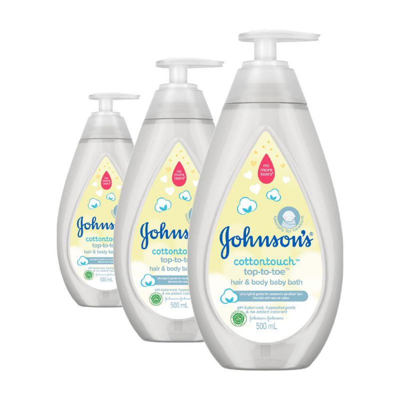 JOHNSON'S COTTONTOUCH TOP TO TOE HAIR &amp; BODY BABY BATH - SABUN BAYI 2 IN 1 500 ML