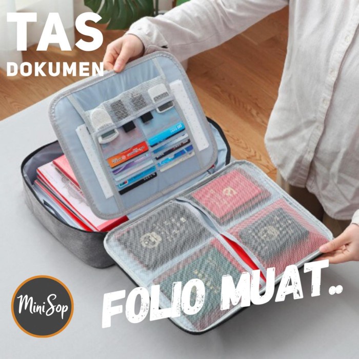 

OBRAL Tas Dokumen Anti Air 3 Digit Angka Kunci / Tas Travel Document Bag Code 3974