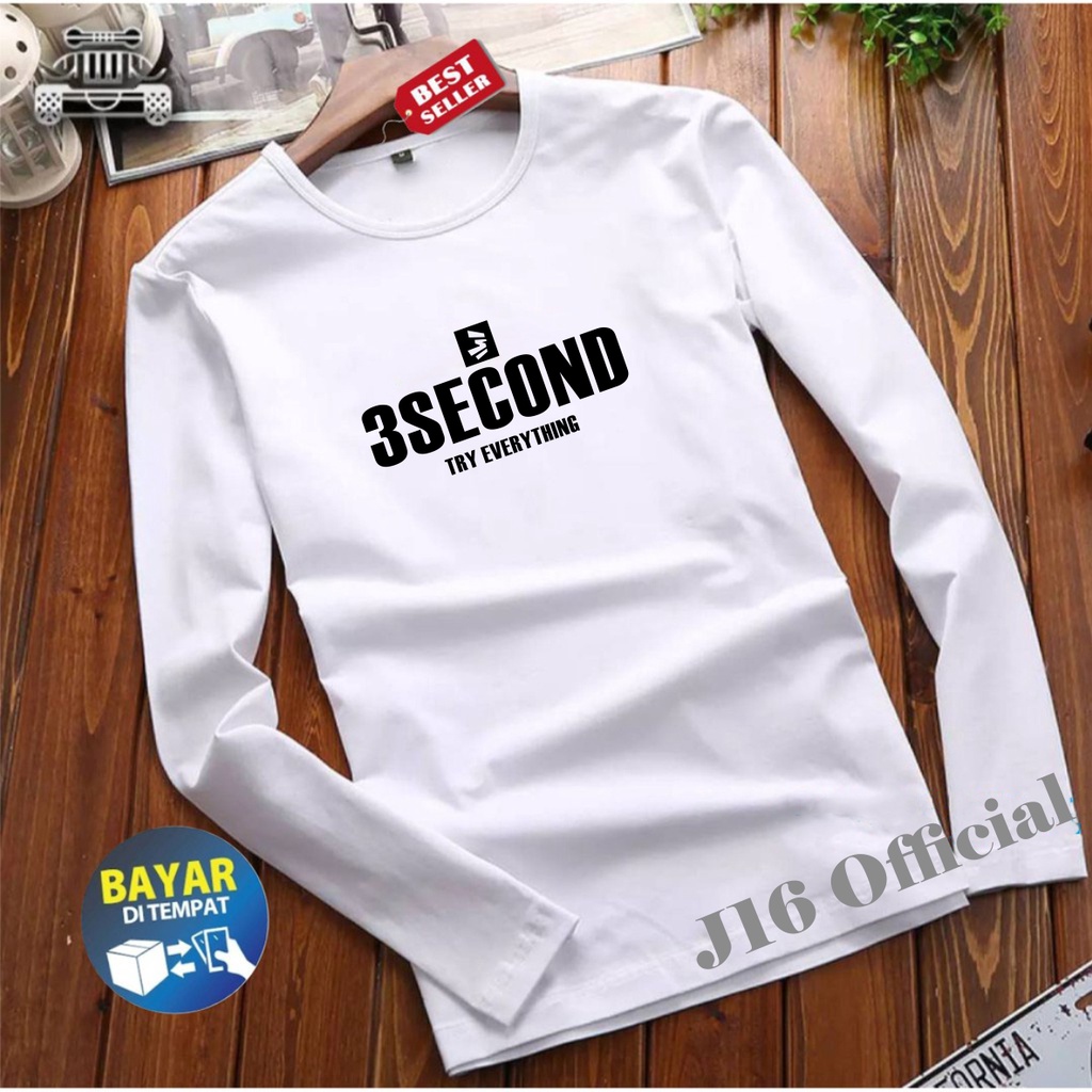 Kaos Panjang Pria Terlaris Terbaru Kaos Distro Premium 3SECOND