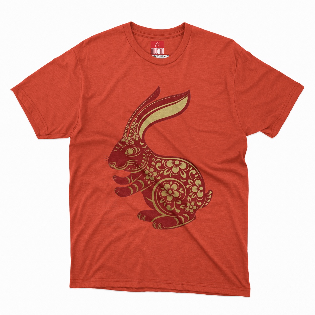 GALETHA - Kaos Imlek Tahun Baru Cina Shio Kelinci / kaos Pria Wanita Jumbo Big Size Terbaru / Kaos D