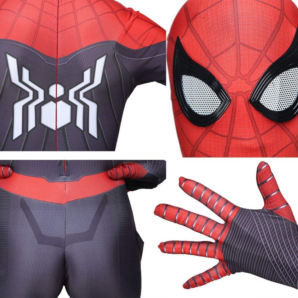 Cosplay Dewasa Laba -laba Pria Gwen Besi Spiderman Kostum+Topeng Cosplay Superhero Jumpsuit Untuk Dewasa