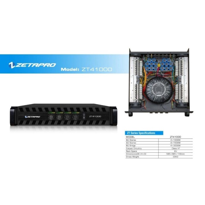 cusss order] Power Amplifier 4 Channel ZETAPRO ZT41000 ZT 41000 Clash H ORI Ampli
