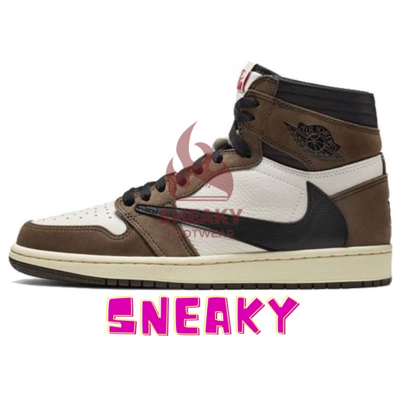 Sepatu Travis Scott X Jordan 1 High OG Cactus Jack
