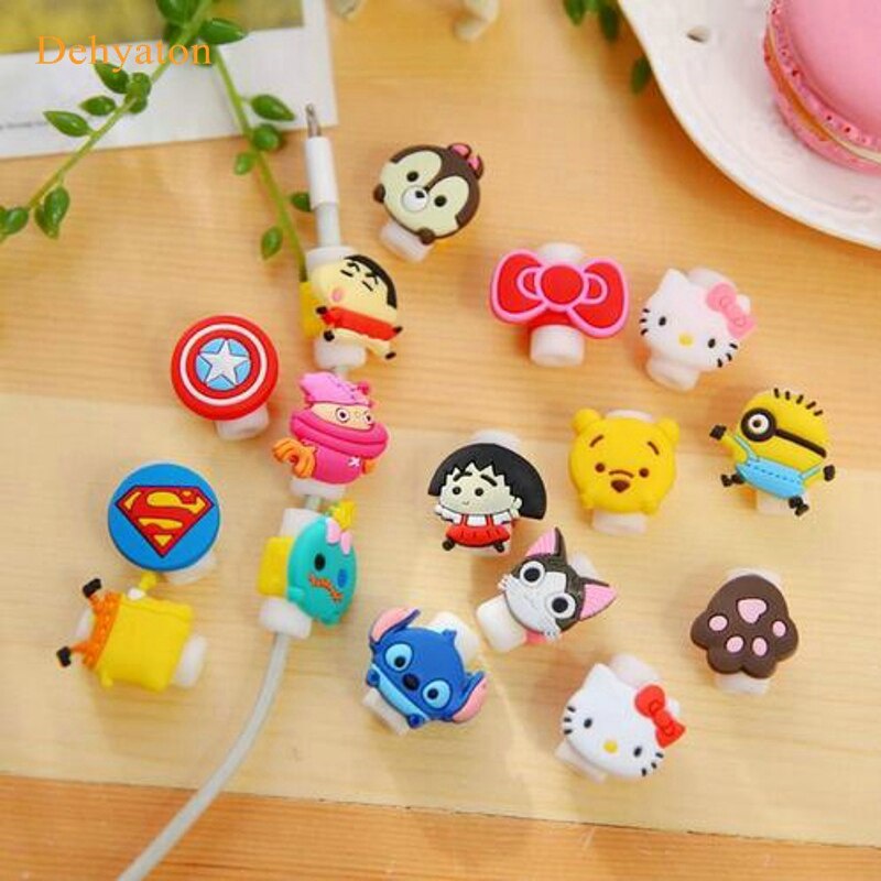 Pengaman Ujung Kabel Karakter Pelindung Kabel USB Cord casing Protector Lucu