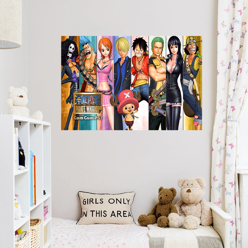 WALLSTIKER WALLSTICKER WALL STICKER STIKER DINDING ANIME ANIMASI FIGURE KARTUN ONEPIECE WALLPAPER ONE PIECE SANJI ZORO LUFFY NAMI WANTED WALSTICKER WALSTIKER PAPER TEMBOK WALLPEPER KARAKTER DEKORASI RUANG TAMU KAMAR TIDUK ANAK @banyak