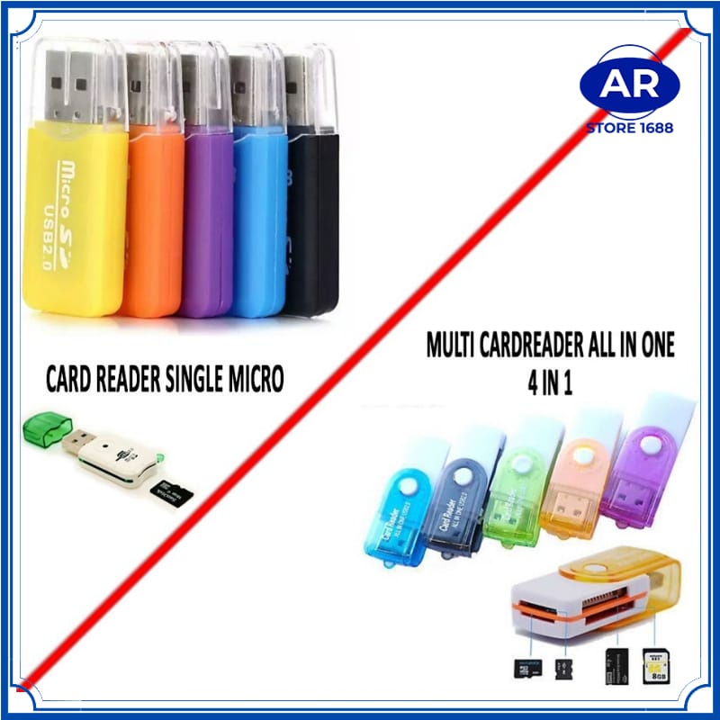 Card Reader 4 Slot / Cardreader All in One/card reader single (micro sd)  / Cardrider USB